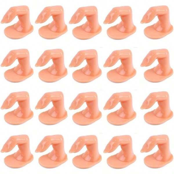 亚克力美甲练习手指，凝胶美甲训练手指，美甲装饰训练手指，带指甲的塑料假手指，指甲木棉签清洁棒