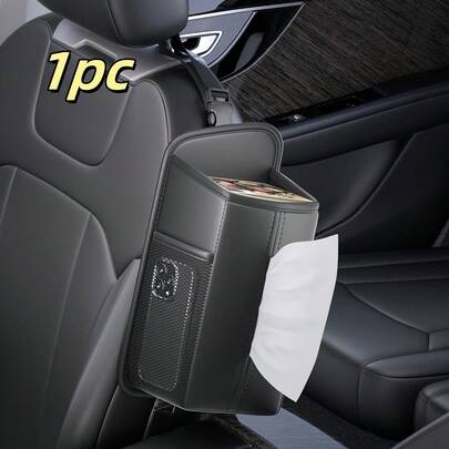 1 pieza Nuevo bolso de almacenamiento colgante lateral del asiento, bolsa organizadora multifuncional para el coche para pañuelos, vasos, teléfonos, tarjetas, mantiene el coche ordenado, ajuste universal