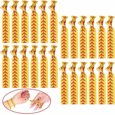 10 món phụ kiện tóc bóng chày, băng đô bóng chày thông thường, dây buộc tóc thể thao co giãn, phụ kiện trang trí tóc cho bé gái, phù hợp cho người chơi bóng chày và bóng mềm (màu sắc cổ điển)