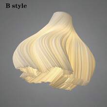 Small 3D Printed Lamp Shade, Nordic Modern Minimalist Dining Room Bedroom French Cream Style Petal ABS Plastic Lamp Shade, E14 Lamp Socket (Comes With Socket Ring), Excluding Power Supply - 3D Lampshade - View 5