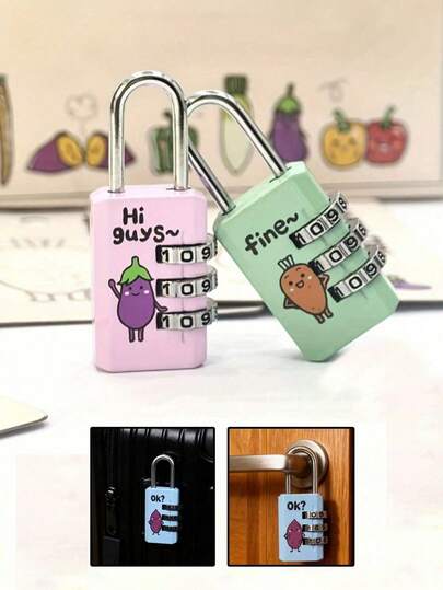 Candado con cable y combinación de 3 dígitos, candado con contraseña para maletas y equipaje, candado con código numérico, candado metálico con contraseña para maletas y equipaje, mini candado antirrobo para cajones y hardware, tu propio candado con contraseña de combinación para maletas