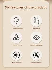 1pc LED Remote Control Night Light, Rechargeable Bedside Lamp, Touch Sensor Nursing Light, Eye-Caring Sleep Light - White - View 2