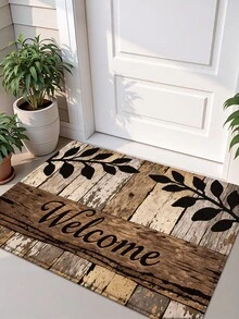 Thảm chùi chân kiểu cổ điển hình cây đá nhiều màu sắc "Chào mừng", thích hợp cho phòng tắm, nhà bếp, ngoài trời, trong nhà, hành lang, phòng ngủ, phòng khách. Có thể giặt máy, dễ vệ sinh, đế chống trượt. Thích hợp trang trí phòng ngủ mùa đông, trang trí ngày lễ Tình nhân, phụ kiện phòng tắm, bộ trang trí phòng. - Nhiều màu - Xem 5