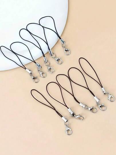15/10/20 Pack Of Mobile Phone USB Cable Hangers, Compact And Easy-To-Remove End, With Metal Small Clasps, Lobster Clasps, Mobile Phone Chain Pendants, DIY Handmade Bead Jewelry