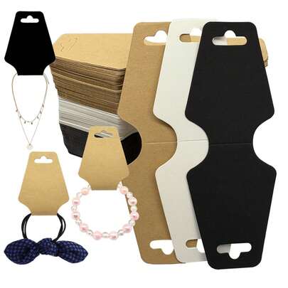 50pcs Jewelry Display Cards, Necklace, Bracelet, Hair Tie Storage Organizer