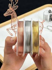 1 cuộn dây bện trang sức 0.5mm, dài 5.5m mỗi cuộn, nhiều màu sắc để lựa chọn, thích hợp để tự làm vòng cổ, vòng tay, bông tai, đồ trang sức, gói quà, đồ thủ công làm vườn, v.v. - Một kích thước phù hợp với tất cả - Xem 1