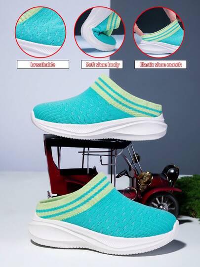 2026 New Children & Teenagers' Fashion Casual Cute Durable Anti-Slip Soft Breathable Odor-Resistant Mesh Slip-On Outdoor & Indoor Walking & Sports Shoes