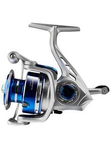 BILLINGS 纺车轮，最大拖拽力22磅，金属线杯，CNC折叠摇臂，左右手可互换，齿轮比5.2:1，适用于淡水和海水。 - 藍色 - 查看 6