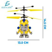 Mini Drone Robot Espacial Con Sensor De Inducción Infrarrojo - Dorado - Ver 2