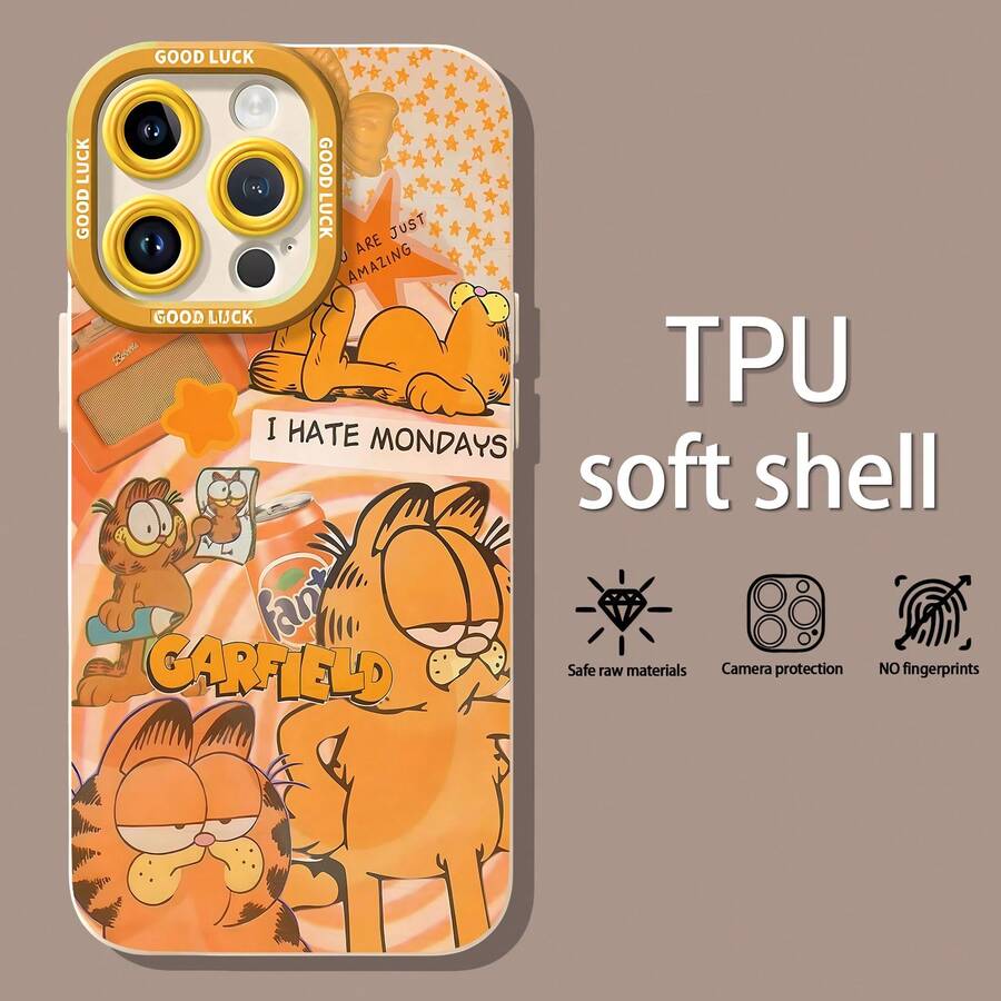 tema naranja odia los lunes perezosos.funda de teléfono Fundas compatibles con ,Apple,VIVO,OPPO,,, y Honor.Fabricadas en silicona TPU,ofrecen protección contra golpes y caídas. - Blanco - Ver 1