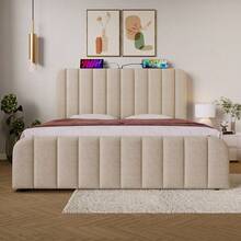 Bed Bases & Foundations - Beige + Linen + 160cm*200cm-3 - View 11