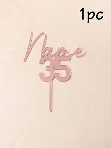 Custom Name And Age Cake Topper, Personalized Birthday Cake Decorations, Customized Party Cake Insert For Anniversary Or Milestone Event, Elegant Dessert Decor Accessory, Customizable Acrylic Style Cake Topper Gift For Women And Men., Gift Ideas, Mirror Gold - Style a - View 12