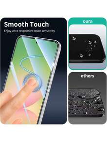 Shockproof Tempered Glass Screen Protector 4-In-1 Set 2pcs Galaxy A56 Tempered Glass Screen Protector + 2pcs Camera Lens Protector, Fit For Galaxy A17/A16/A15/A14/A55/A50S/A54/A53/A52/S24FE, Dual-Layer Shatterproof High-Definition Tempered Glass Screen Protector, [9H Hardness][Anti-Shock][Anti-Scratch], Phone Accessories, Compatible With Phone Cases, Spring Birthday Gift - Clear - View 7