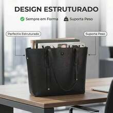 Women's Large Tote Bag, Elegant, Structured, Luxury, Minimalist, Long Shoulder Strap, Modern, Spacious, Fashionable, Casual, Chic, Executive, Work, College, Everyday Use, Textured, Durable, Versatile, Classic, Sophisticated, Large Capacity, Urban Style, Comfortable, Premium - 卡其色 - 查看 4