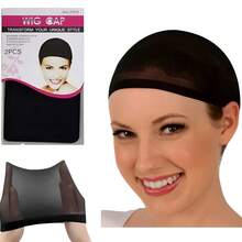 2 Touca Nero Cabelo Com Barra Dormir Alisa Cabelo Trança wig Peruca - Preto - Visão 7