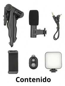 Kit Vlogging Profesional Para Iphone Con Luz Y Micrófono - Ver 5