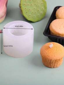 1pc Realistic Fluffy Cake Silicone Mold - White - View 3