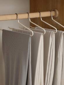 20/10/5pcs Pants Hangers Space Saving Open Ended Metal Pant Hangers Non Slip Jean Hangers For Men And Women Closet Storage Organizer For Clothes Leggings Slacks Trouser Ties Wardrobe Essentials Perfect Gift Ideas - Multicolor - View 7