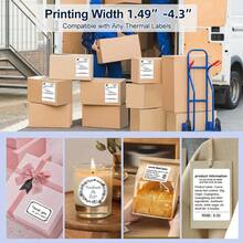 Marklife D200 高速货运标签打印机，高速 USB 热敏打印机，适用于打印货运包裹标签、发票、地址等，兼容安卓、iOS、Windows 系统，内含 20 张打印纸 - 美規A型插(110-127V) - 查看 6