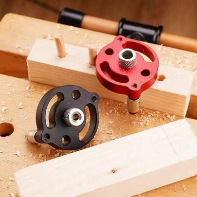 9Pcs Drill Bushing Set 3-10mm, Self-Centering Doweling Jig Guide Locator, Precision Aluminum Alloy Positioning Tool For Woodworking, DIY Furniture, Cabinet Making, Drill Guide Rail For Straight Holes, Includes 3/4/5/6/7/8/9/10mm Sleeves, Portable Punch Locator Tool For Workshop, Gift For Father Husband DIY Lovers, Woodworking Set