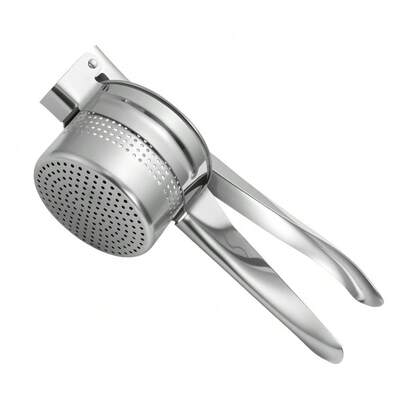 Potato Ricer Heavy Duty Stainless Steel Potato Masher & Press With Fixed Disc Large Capacity For Fluffy Mashed Potatoes Fruit Puree Dishwasher  Kitchen Tool Silver