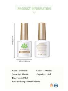 BORN PRETTY 2支装 10ml 指甲油凝胶 黑白两色 持久可卸 UV LED 凝胶美甲沙龙家用DIY - 黑與白 - 查看 2