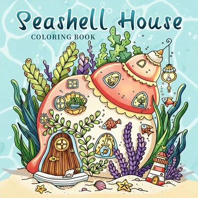 GDTME A Colorful Fantasy World Coloring Book, Cute And Fun, With 24 Pages Of Creative Illustrations To Inspire Creativity. Provides A Comfortable Coloring Experience. Suitable As A Birthday Gift, Anniversary Gift, Easter Or Back-To-School Gift For Family And Friends, A Gift For Coloring Enthusiasts, As Stationery, Or Room Decoration. Size: 7.9x7.9''.