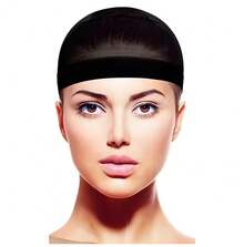 2 Touca Nero Cabelo Com Barra Dormir Alisa Cabelo Trança wig Peruca - Preto - Visão 4