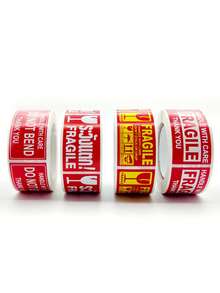 1 Roll 250pcs Fragile Warning Label Stickers, Non-Adhesive Tamper Evident Stickers - Sticker - View 2