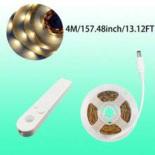 2835RGB Body Sensor LED Strip Light, 3.28FT/1M-16.4FT/5M, Battery Box Mounted Battery Powered Or USB Powered (Batteries Not Included), Warm Light/White Light Optional, Soft And Bright Colors Suitable For Staircases, Closets, Study Rooms, Bedrooms. - CT-white Light/Warm Light - View 12