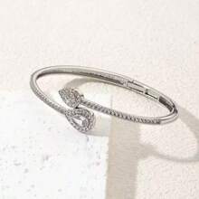 女士水滴手链，简约设计，日常及派对佩戴皆宜，情人节礼物 - 水滴 - 查看 4