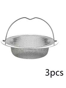 1/2/3 pezzi Filtro per lavandino in acciaio inossidabile, Filtro per scarico del lavello da cucina, Raccoglitore di rifiuti alimentari adatto alla maggior parte degli scarichi del lavello, Cestello filtro per lavello da cucina, Accessori per la cucina, Gadget da cucina, Accessori per il bagno, Coperchio per scarico del bagno - Multicolore - Visualizzare 8