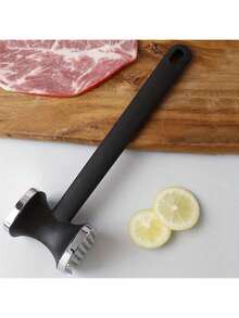 Double-Sided Meat Tenderizer, Steak Hammer, Double-Faced Pounding Tool, Garlic Crusher, Meat Tenderizer, Chicken Meat Mincer, Manual Meat Grinder, Multi-Function Steak & Chicken Meat Tenderizer - Multicolor - View 9