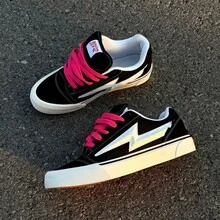 Premium Niche Design Street Hip-Hop Skateboard Shoes, Afro Embroidery Black & White Colorblock Limited Edition Re-Release, Chunky Bread Shoes, Minimalist Outdoor All-Season Lightning Shoes, Unisex Low-Top Foot-Slimming Personalized Casual Skate Shoes, Non-Slip Wear-Resistant American Rugged Style, Student Campus Party Vacation Workwear Shoes, Couple Classic Versatile Hiking Outdoor Women's Shoes, Retro Fashion Commute Daily Outdoor Suitable For All Occasions Men's Shoes DW008 - Black and White - View 9