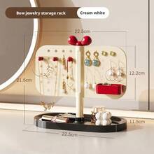 1个蝴蝶形洞洞板首饰收纳架，可DIY定制，可收纳耳环、项链、手表，适用于多种场景，方便取用，让首饰一目了然。 - 米色 - 查看 2
