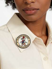 1 pieza Alfileres de esmalte con canciones mexicanas españolas, ratón vaquero con pistola, broche, insignia para solapa, bolsos, regalo - Multicolor - Ver 8