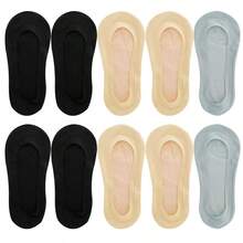 女士隐形低帮夏季薄款透气硅胶防滑冰丝船袜 - 彩色 - 查看 15