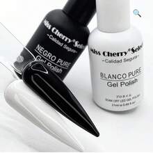Gel Nail Polish - Black and White - View 5