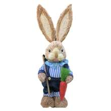 Easter Rabbit Decoration Bunny Figure Cattail Craft Ornament Home Holiday Cute Bunny Home Decoration Easter Rabbit Decoration - 氣球-1個 - 查看 7