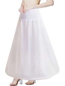 Women's A-Line Waist Slip Dress, Suitable For Weddings, Parties, Galas, Balls And Other Occasions - White - View 5