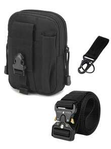 2-In-1 Tactical Waist Belt - Durable Nylon, Quick Release, Adjustable Buckle, Suitable For Survival, Hunting And Tactical Use, Tactical Gear - Multicolor - View 16