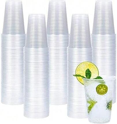 Vasos de plastico desechables 200ml CHICO 0.2L Vasos Reutilizables de plástico polipropileno Transparente ideal para Fiestas y Eventos y Hostelería surtidos de cantidad para elegir calidad garantizada