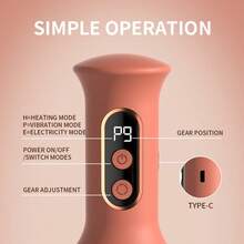 1200mAh 便携式 USB 供电背部和腰部按摩器，带电动深层组织按摩和刮痧工具 - 彩色 - 查看 4