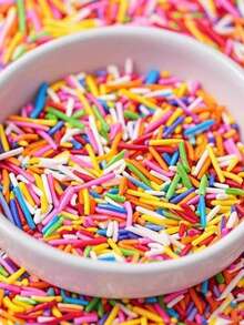 20g Soft Clay Slice Granules, Simulated Cream Decor Accessories For Phone Cases & Jewelry, Mixed Color PVC Realistic Long Soft Clay Slice Creative DIY Decor Filler Accessories (Random Mix Shipped) - Multicolor - View 6