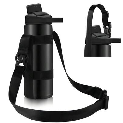 Outdoor Water Bottle Holder With Strap, Portable One Shoulder Water Bottle Sleeve