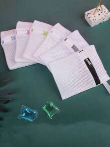 3/6个装多功能洗衣球 | 可重复使用的聚酯网袋，带拉链封口，可搭配香氛珠使用，机洗，适用于精致小件衣物，洗衣袋 - 彩色 - 查看 6