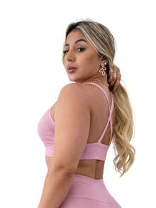 Comfortable Fitness Top For Gyms In Various Colors With Lining - Rusty Rose - View 2