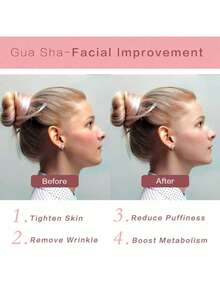 Rose Pink Gua Sha Massage Board Jade Face Massager Tool For Face Neck Back Body - Multicolor - View 6