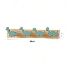1pc Dinosaur Wall Hook Rack, Creative Home Wall Decor, Nordic Style Dinosaur Coat Hook, Children's Room Clothes Hanging Rack - Green Brachiosaurus - View 3