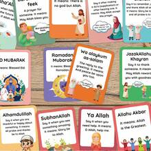 21pcs Islamic Muslim Phrases Flash Cards, Daily Dua Vocabulary Cards With Meanings, Muslim Common Phrases Learning Cards, Islamic Education Supplies, Eid Mubarak Gift - A - View 5